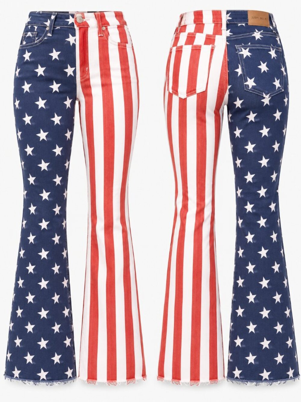 Judy Blue American Flag Print High Rise Flare - Picture 2 of 2